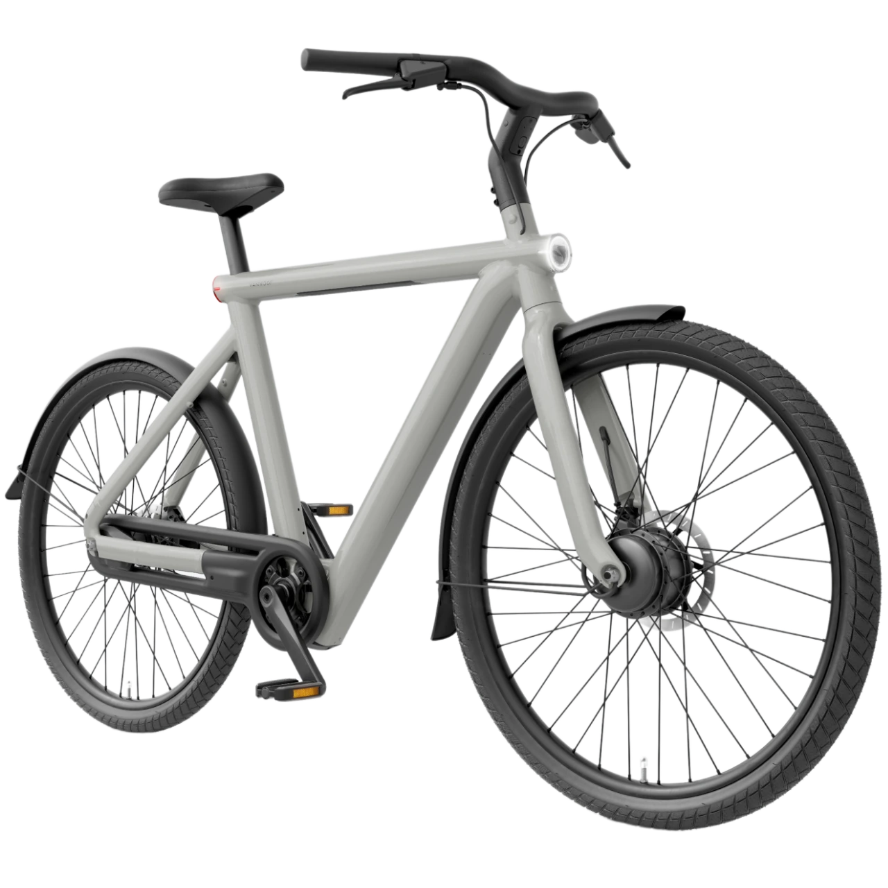 Lichtgrijze VanMoof fiets